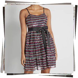 NWOT:Colorful Sparkly Tiered Sequin Party Dress (4) by Modcloth